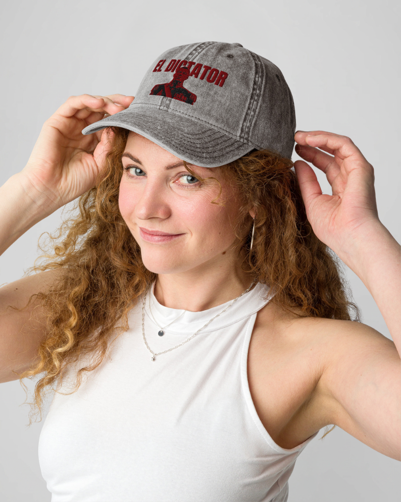 Casquette Vintage - EL DICTATOR - Broderie Rouge