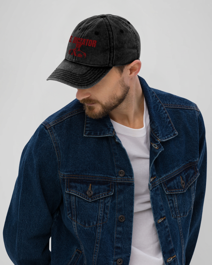 Casquette Vintage - EL DICTATOR - Broderie Rouge